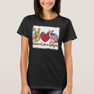 Friedensliebe Sphynx-Katze Besitzer gebleicht Mann T-Shirt