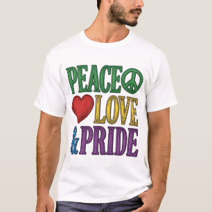 Friedensliebe Stolz Vintage Gravur Vektor Design_1 T-Shirt