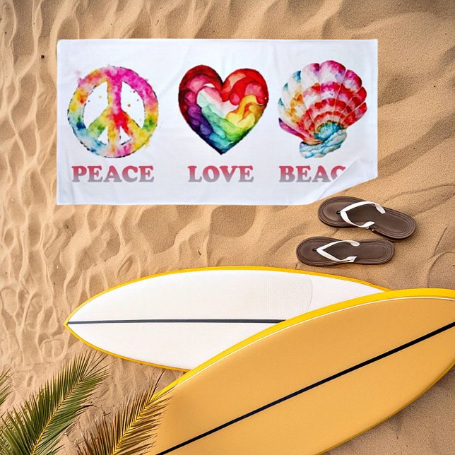 Friedensliebe Strand Strandtuch (Von Creator hochgeladen)