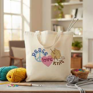 Friedensliebe Strickgarn und Strickzubehör-Tasche Tragetasche