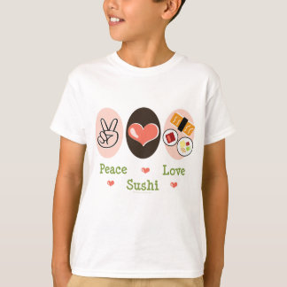 FriedensLiebe-Sushi scherzt T - Shirt