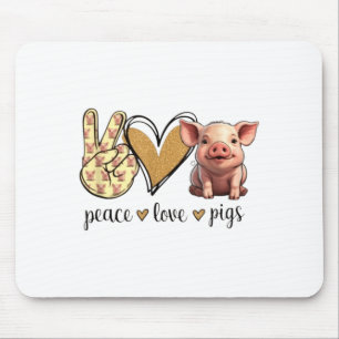 Friedensliebe Süße Show Schwein Liebhaber  Mousepad