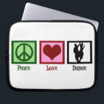 FriedensLiebe-Tanzen Laptopschutzhülle<br><div class="desc">Ein Friedenszeichen,  Herz und ein Paar,  das an einem Tanz teilnimmt.</div>