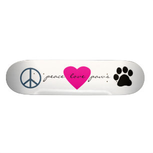 FriedensLiebe-Tatzen Skateboard