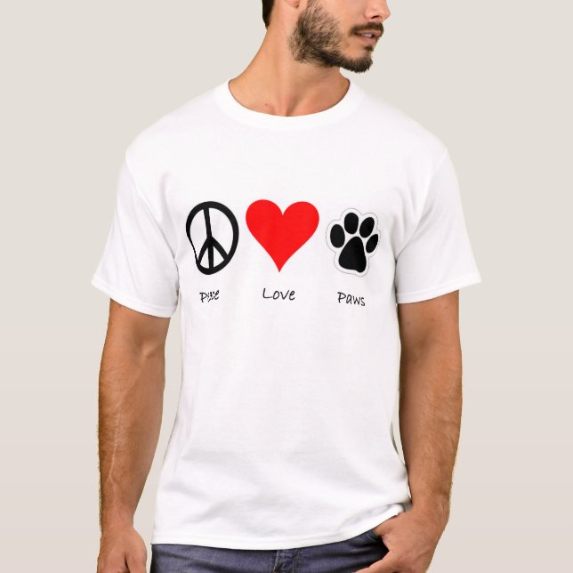FriedensLiebe-Tatzen T-Shirt (Vorderseite)