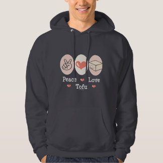 FriedensLiebe-Tofu-mit Kapuze Sweatshirt