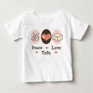 FriedensLiebe-Tofu-Säuglings-langes Hülsen-T-Shirt Baby T-shirt