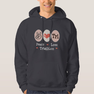 FriedensLiebe-Tri mit Kapuze Sweatshirt