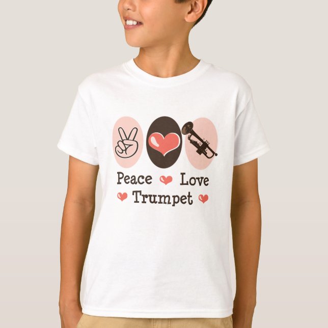 FriedensLiebe-Trompete-KinderT - Shirt (Vorderseite)