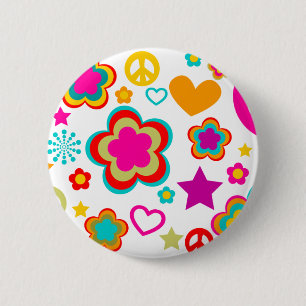FriedensLiebe u. -alles Girly Button