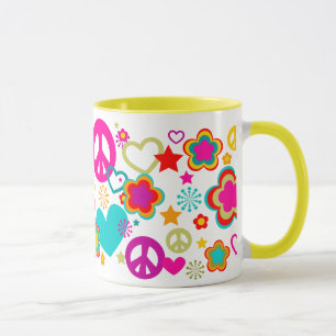 FriedensLiebe u. -alles Girly Tasse