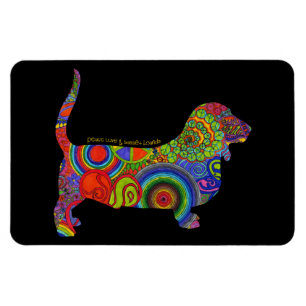 "FriedensLiebe-u. -dachshund-Jagdhund-" Magnet