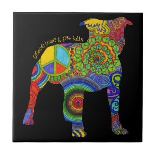 "FriedensLiebe-u. -gruben-Stier-" Fliese