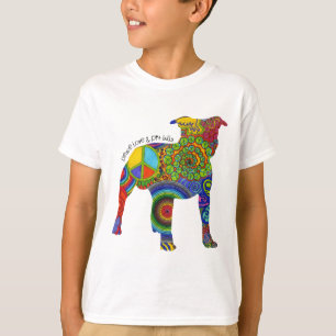 "FriedensLiebe-u. -gruben-Stier-" T-Shirt