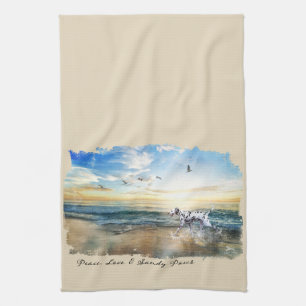 FriedensLiebe-u. -sandy-Tatzen-Dalmatiner Geschirrtuch