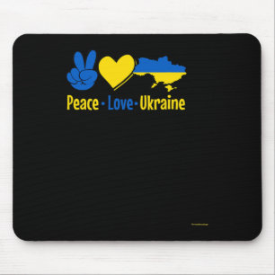 Friedensliebe Ukraine-Flagge-Shirt Männer Frauen M Mousepad