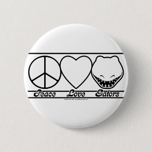 FriedensLiebe und -alligatoren Button