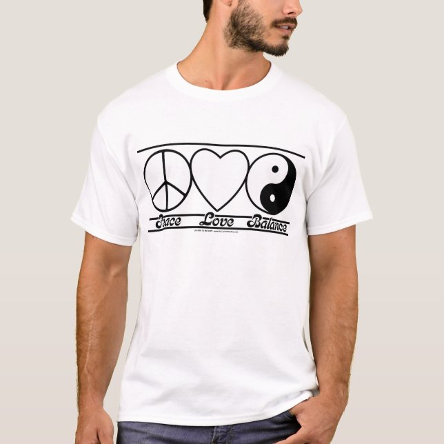 FriedensLiebe und -balance T-Shirt (Vorderseite)