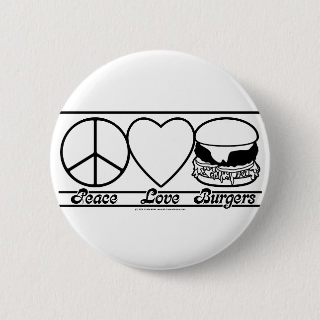 FriedensLiebe und -burger Button (Vorderseite)