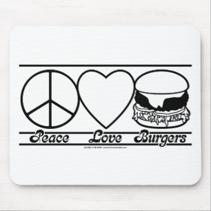 FriedensLiebe und -burger Mousepad