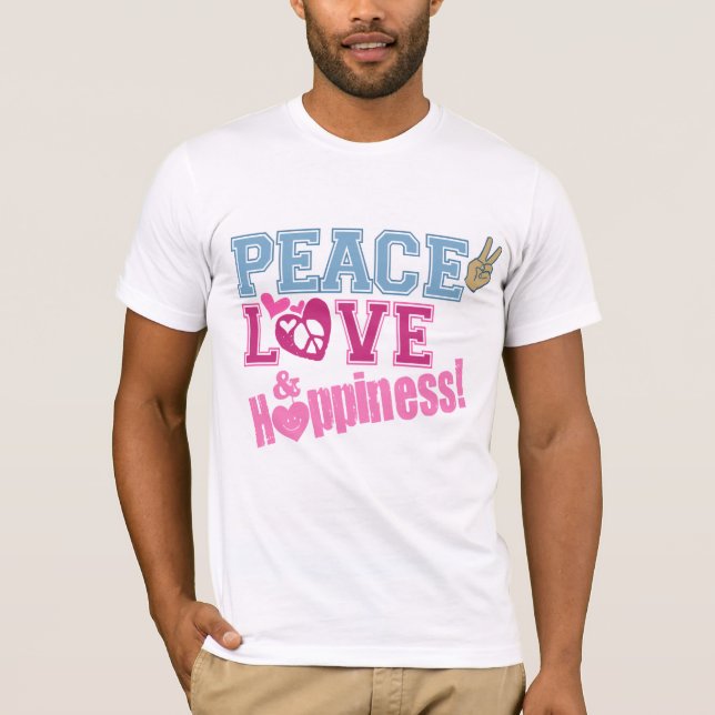 FriedensLiebe und -glück T-Shirt (Vorderseite)