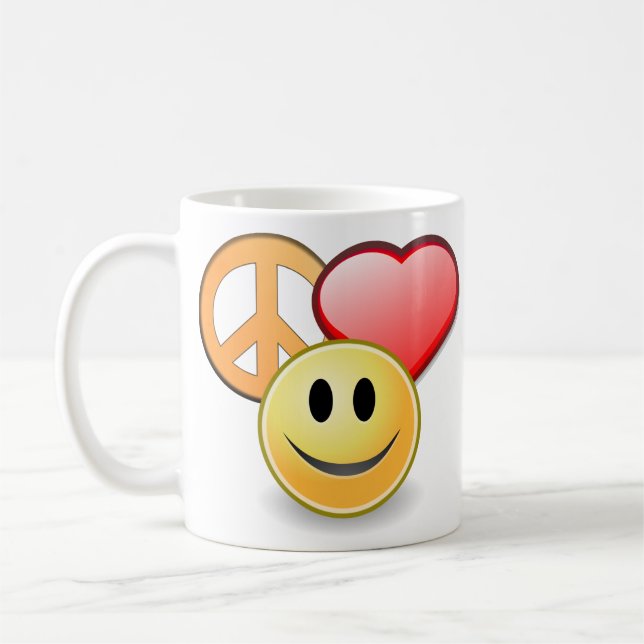 FriedensLiebe- und -glück-Tasse Tasse (Links)