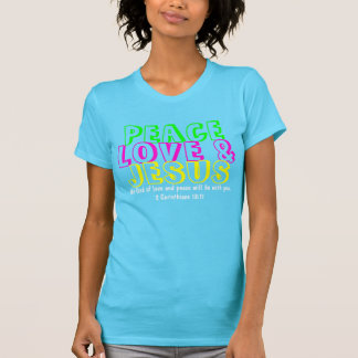 FriedensLiebe und Jesus-Bibelvers-T - Shirt
