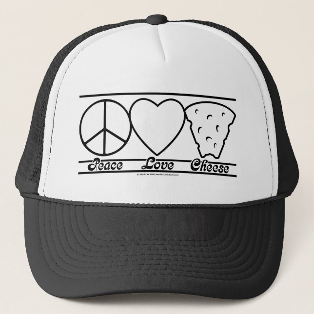 FriedensLiebe und -käse Truckerkappe (Vorderseite)