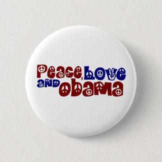 FriedensLiebe und -Obama Button