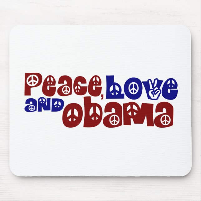 FriedensLiebe und -Obama Mousepad (Vorne)