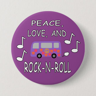 FriedensLiebe und Rock'n'Roll-Bus Button
