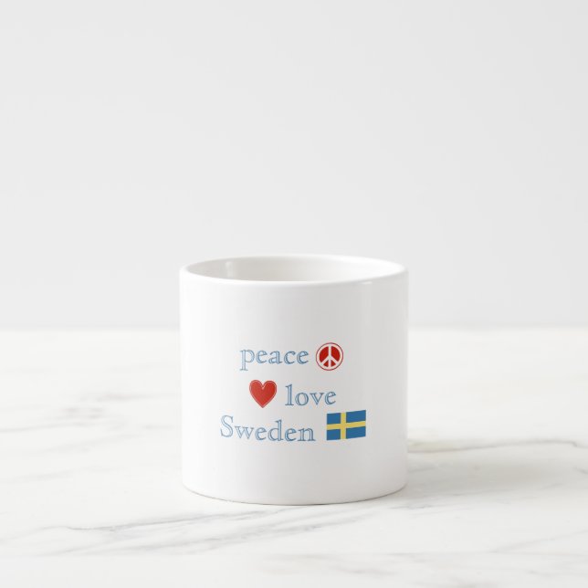 FriedensLiebe und -schweden Espressotasse (Vorderseite)