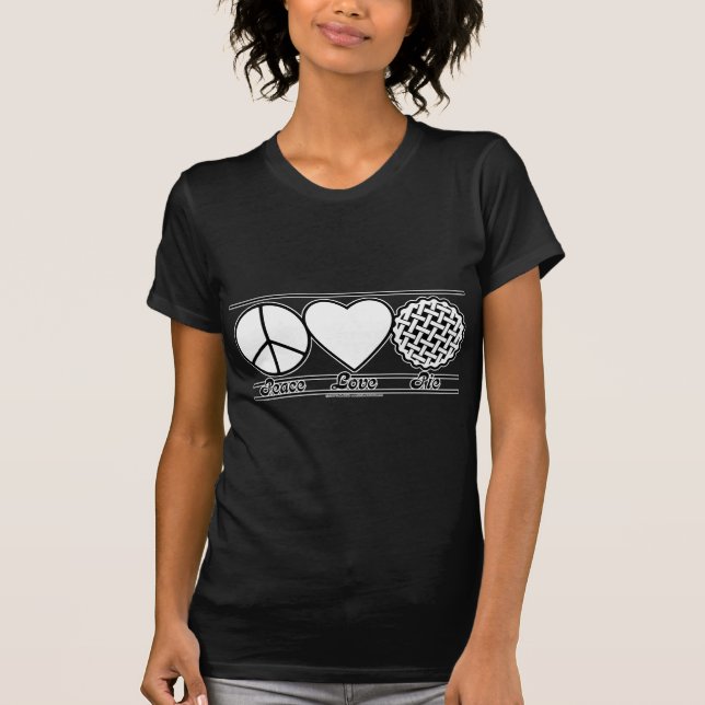 FriedensLiebe und -torte T-Shirt (Vorderseite)
