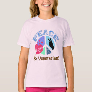 FriedensLiebe und -vegetarier T-Shirt