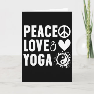 Friedensliebe Und Yoga-Shirt, ich liebe Yoga-Shirt Karte