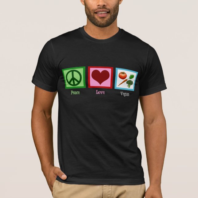 FriedensLiebe vegan T-Shirt (Vorderseite)