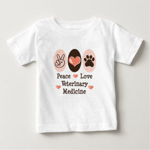 FriedensLiebe-Veterinärmedizin-Baby-T-Shirt Baby T-shirt