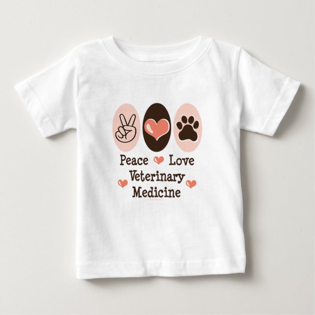 FriedensLiebe-Veterinärmedizin-Baby-T-Shirt Baby T-shirt (Vorderseite)