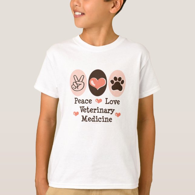 FriedensLiebe-Veterinärmedizin-Kindert-shirt T-Shirt (Vorderseite)