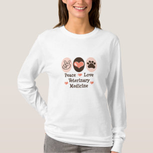 FriedensLiebe-Veterinärmedizin-langes T-Shirt