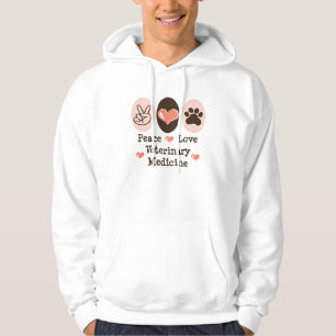 FriedensLiebe-Veterinärmedizin-mit Kapuze Hoodie