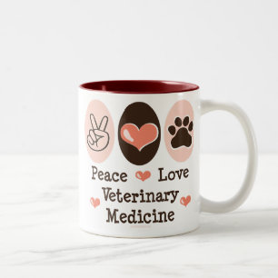 FriedensLiebe-Veterinärmedizin-Tasse Zweifarbige Tasse