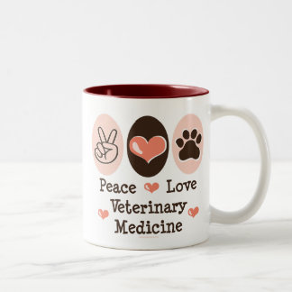 FriedensLiebe-Veterinärmedizin-Tasse Zweifarbige Tasse