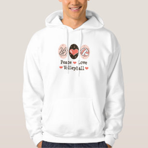 FriedensLiebe-Volleyball-mit Kapuze Sweatshirt