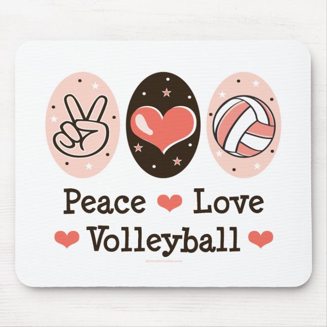 FriedensLiebe-Volleyball Mousepad (Vorne)