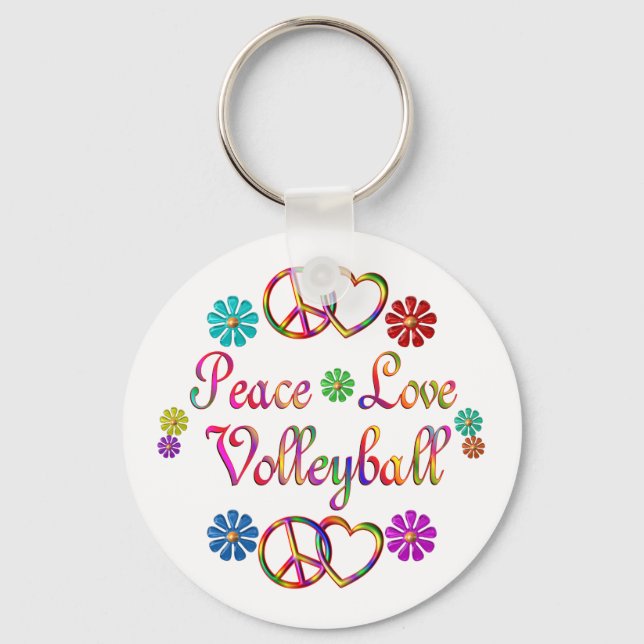 FRIEDENSLIEBE VOLLEYBALL SCHLÜSSELANHÄNGER (Vorderseite)