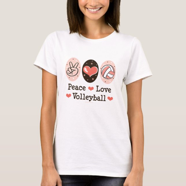 FriedensLiebe-Volleyball-T-Shirt T-Shirt (Vorderseite)