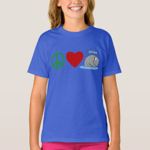 FriedensLiebe-Wal-T-Shirts, Reise-Tassen, T-Shirt