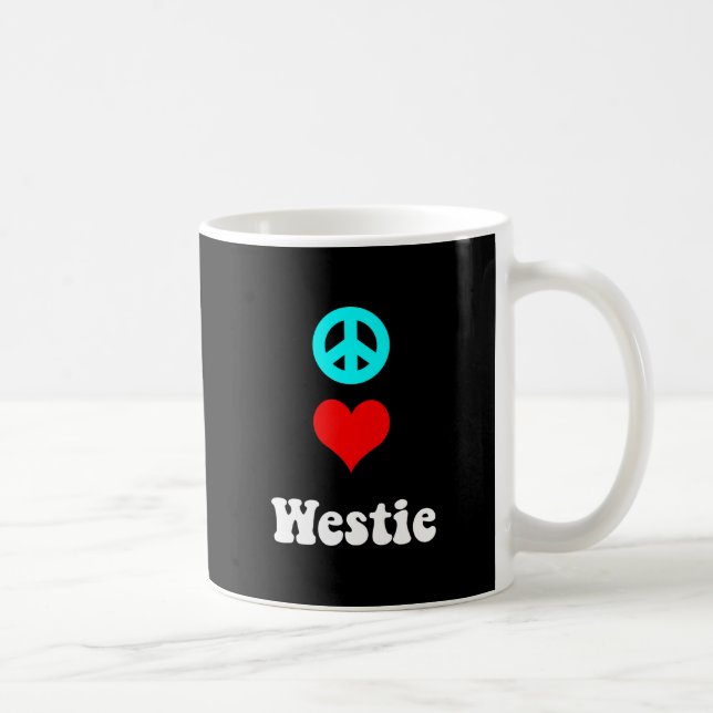 FriedensLiebe Westie Tasse (Rechts)
