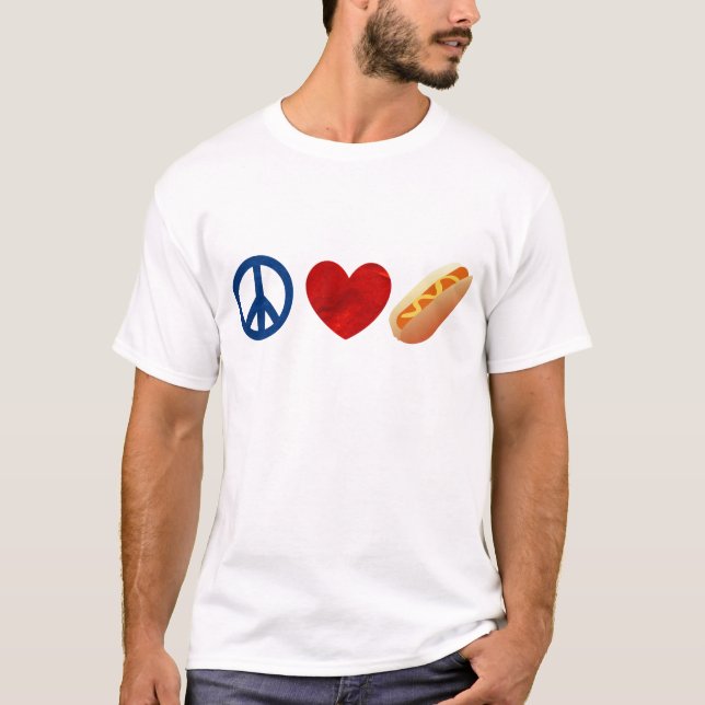 FriedensLiebe-Würstchen T-Shirt (Vorderseite)